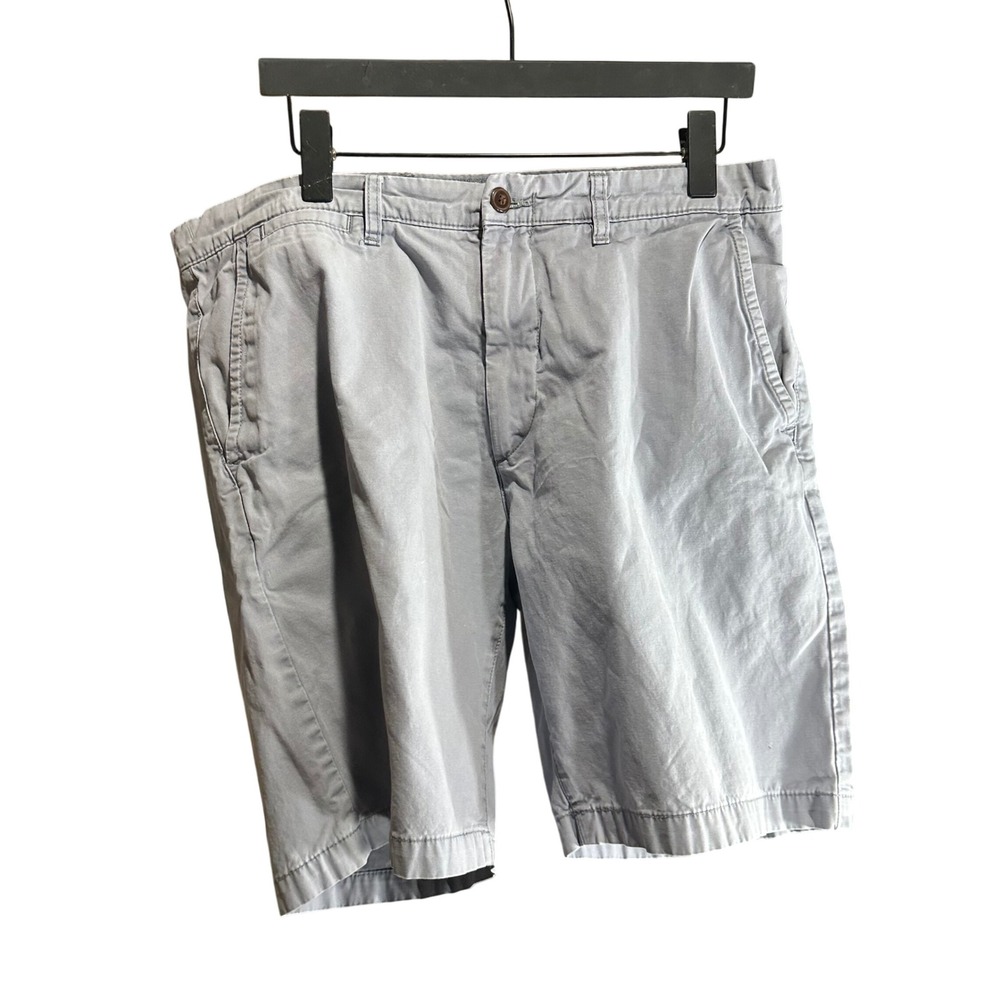 H M Mens Gray Chino Shorts L.O.G.G. Label of Graded Goods‎ Flat Front Size 36